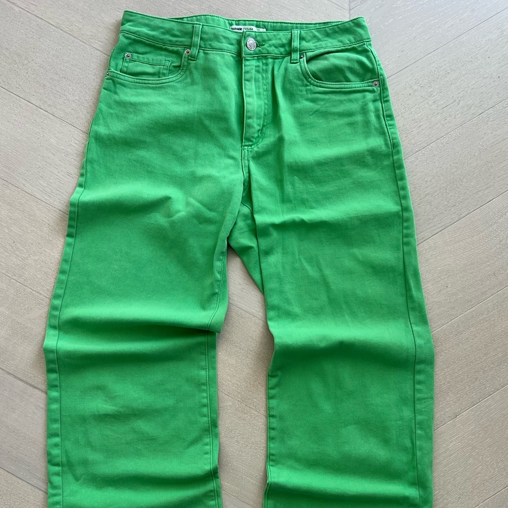 Garage Green Relaxed Fit Jeans